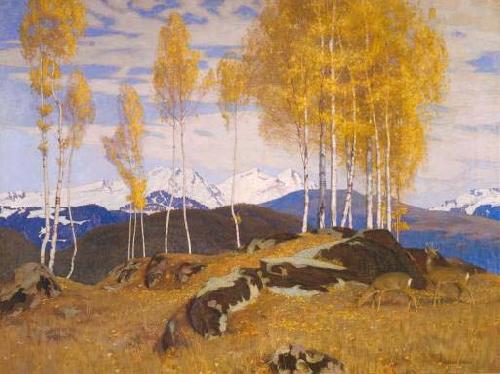 Adrian Scott Stokes Autumn in the Mountains oil painting picture
